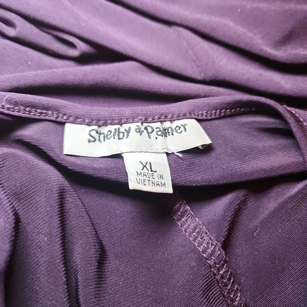Shelby & Palmer Studded Purple&Gold Scoop Neck Sheath Dress XL Sleeveless Knit ❥ - Picture 9 of 9